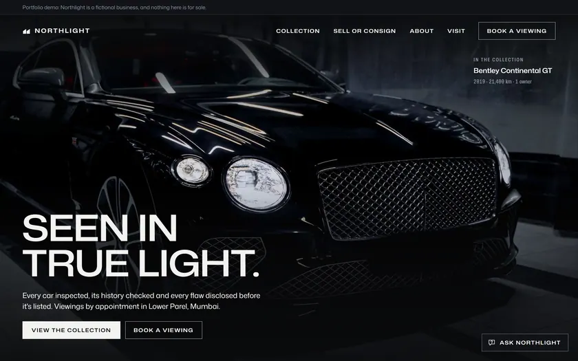 Northlight's home page: “Seen in true light.”